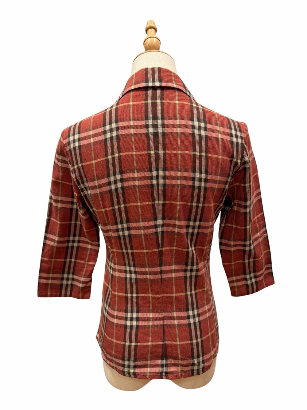 Burberry Red Plaid Button-Up Top - Picture 7 of 7